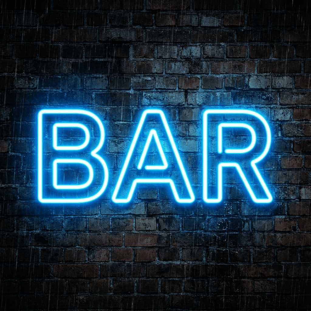 Неоновая вывеска «BAR»