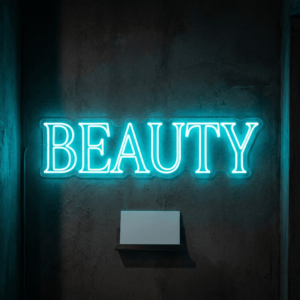 Неоновая вывеска «BEAUTY»